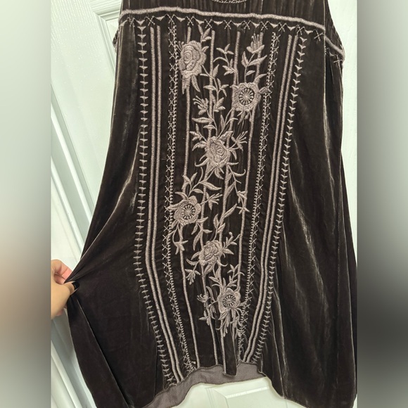 Johnny Was Black and Gray Embroidered Dress - Picture 4 of 5